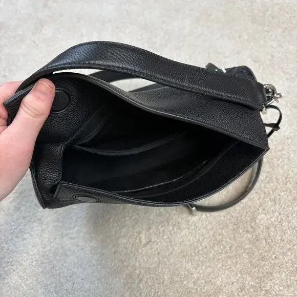 NWOT Quince Italian Leather Patchwork Crossbody Bag Black With Dustbag - Picture 6 of 7